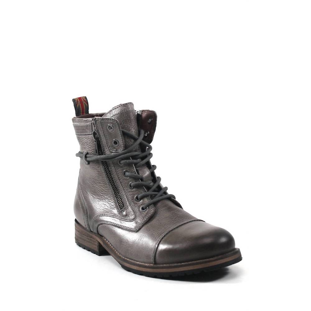 NEW DIBA TRUE men's pool side leather boots in grey